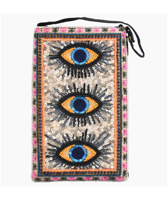 Hand beaded cell phone bag