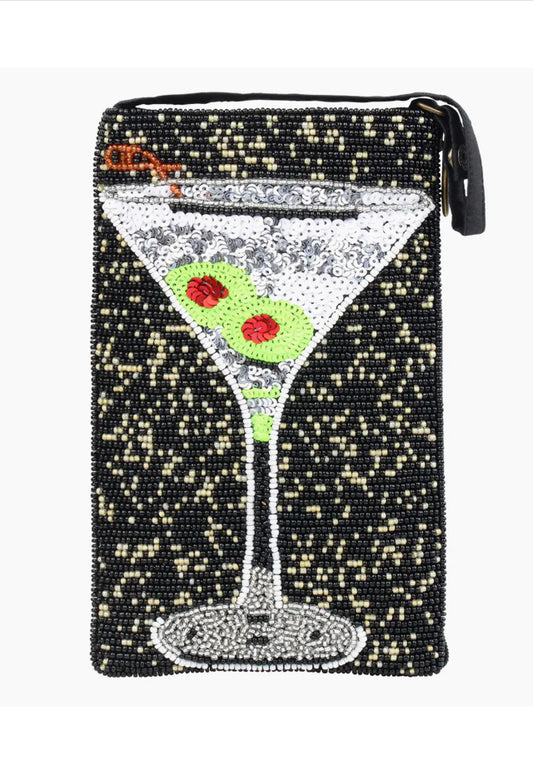 Hand beaded cell phone bag