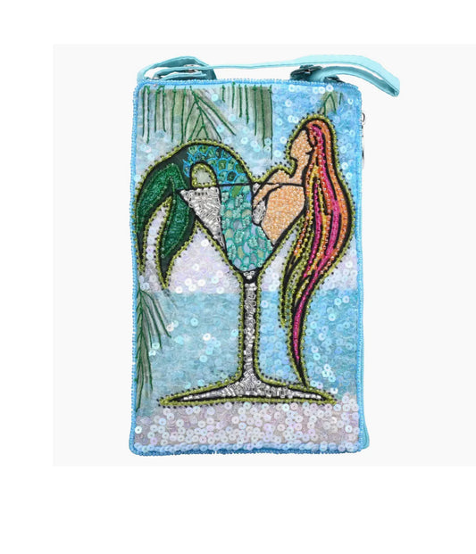Hand beaded cell phone bag