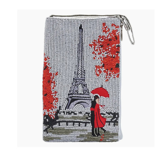 Hand beaded cell phone bag